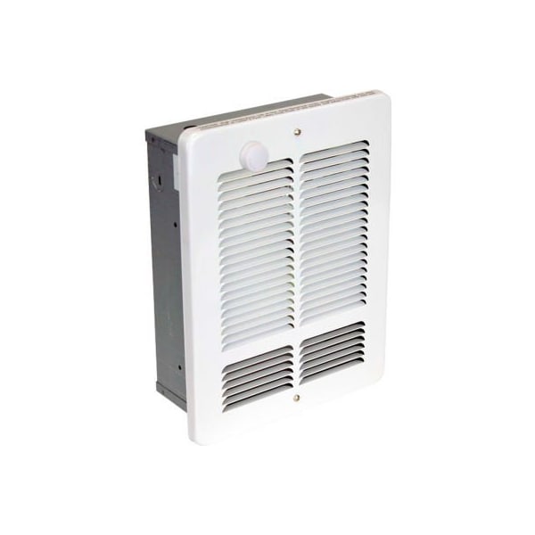 King Electric King Forced Air Wall Heater With Built-In Single Pole Thermostat, 1500W, 120V, White W1215-T-W - main